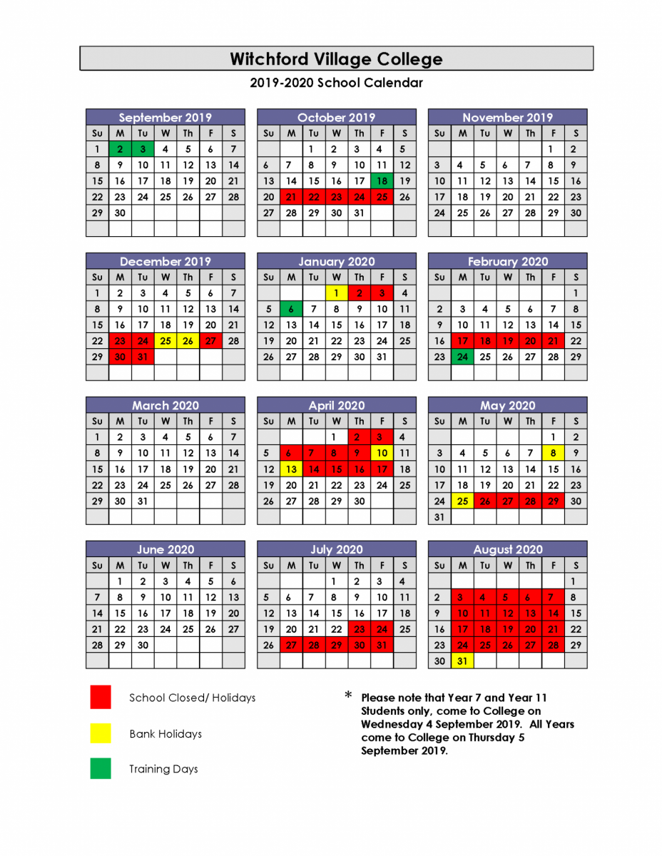 term dates witchford village college school calendar format